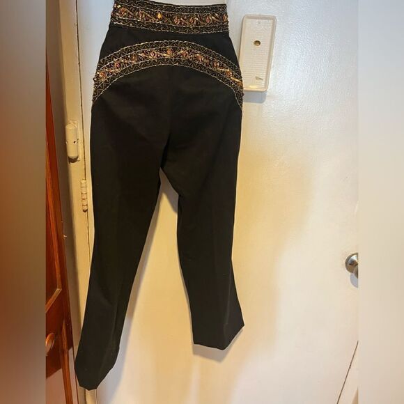 JUST CAVALLI Dress Suit Wide Leg Pants Sequin Beaded bottoms - Picture 1 of 11